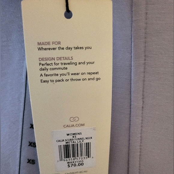 (SOLD)New CALIA Soft Scuba Funnel Neck Sweatshirt - Picture 9 of 10